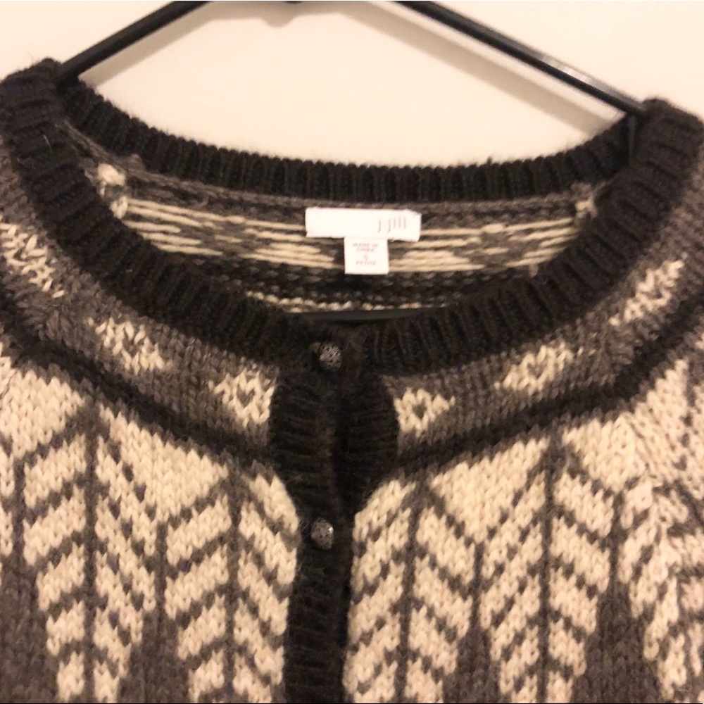 J. jill Fair Island Sweater- spectacular button! - Picture 3 of 4